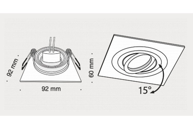 Светильник встраиваемый MAYTONI Downlight Atom 9.2x6x9.2 см, GU10