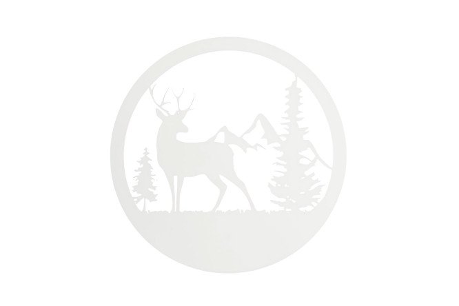 Изображение товара Декоративное панно Природа 68х1,5 см металл белое для интерьера