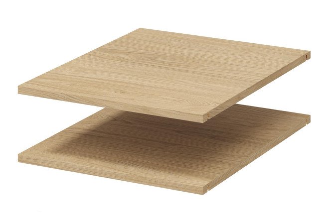 Изображение товара Комплект полок HOFF Блокс 2 шт. для шириной 50 см и глубиной 58 см, дуб светлый
