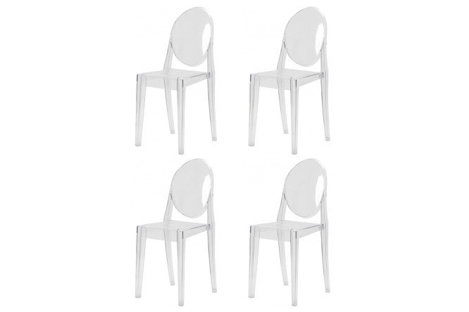 Изображение товара Набор стульев обеденных DOBRIN Victoria Ghost 38х90.5х49 см