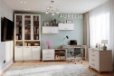 Гостиная Aurelio белый, блеквуд сатиновый, комплект 4