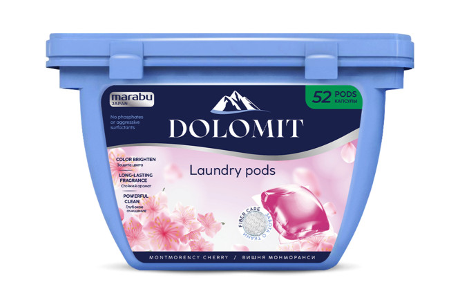 Изображение товара Капсулы для стирки белья Dolomit с ароматом вишни монморанси