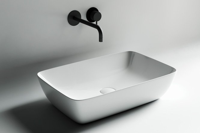 Умывальник накладной CERAMICANOVA Form CN2003 59х14х40 см
