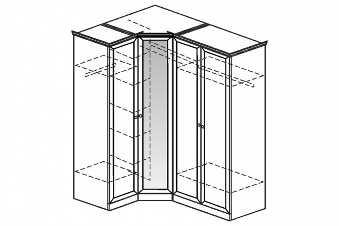 Угловой шкаф прямой угол эскиз