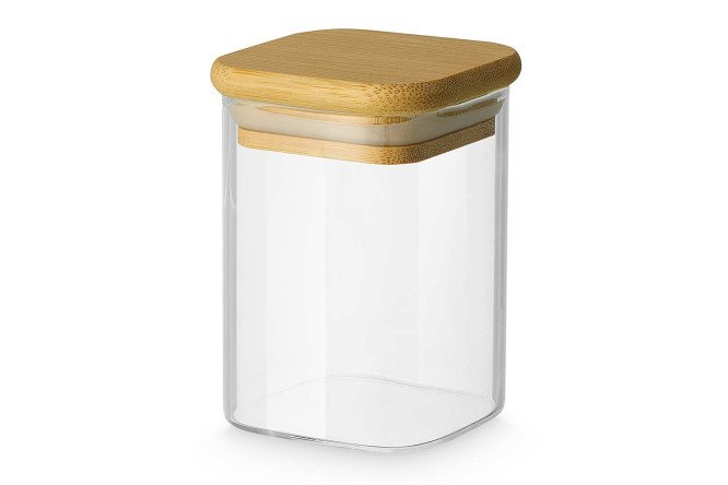 Изображение товара Банка для хранения с крышкой HOFF Bamboo 6х9х6 см, 170 мл