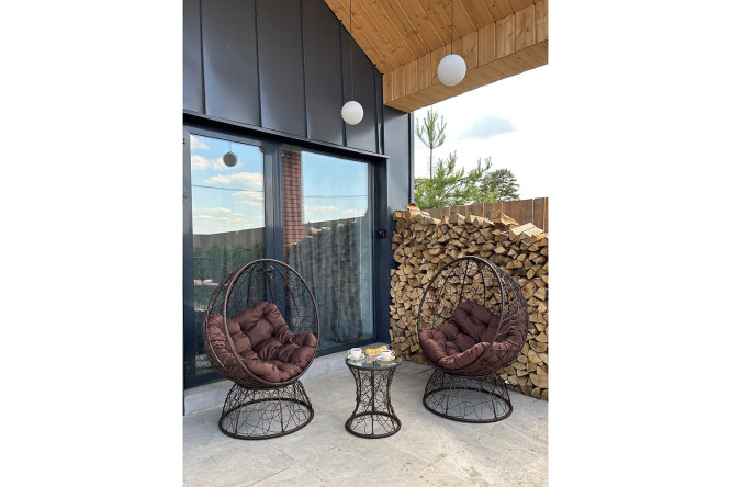 Изображение товара Набор садовой мебели Ореон коричневый шоколад металл ротанг стекло без сборки