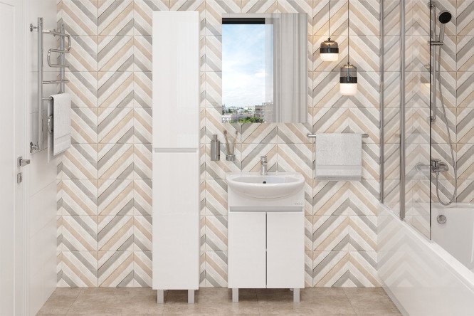 Изображение товара Ванный гарнитур Милтон цвет каркаса белый, фасада белый