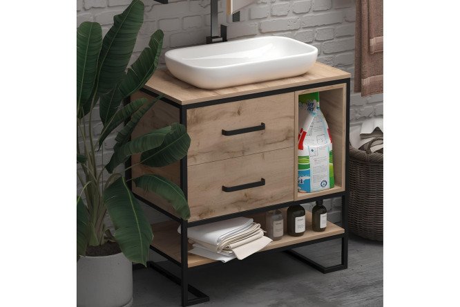 Тумба 1Marka Grunge Loft 80 см, цвет дуб вотан