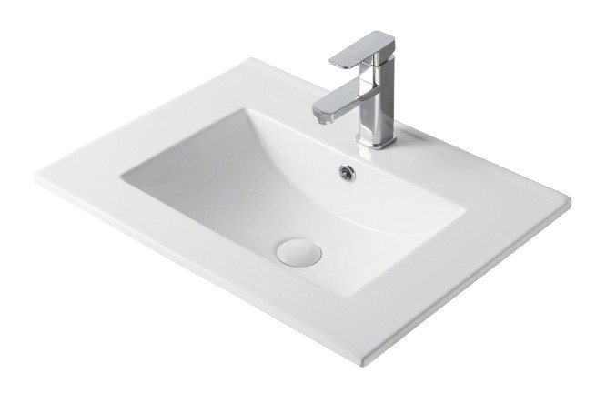 Изображение товара Раковина встраиваемая ORANGE B03-610w Встраиваемая сверху, 61.5х17х46.5 см