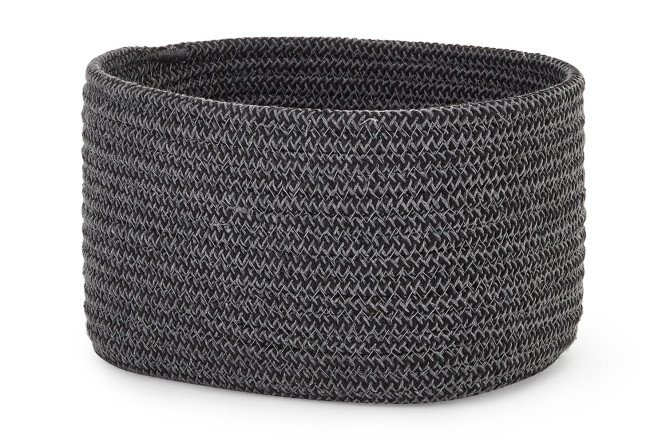 Изображение товара Корзина для хранения 601261 L 23х18х13 см поликоттон тёмно-серый