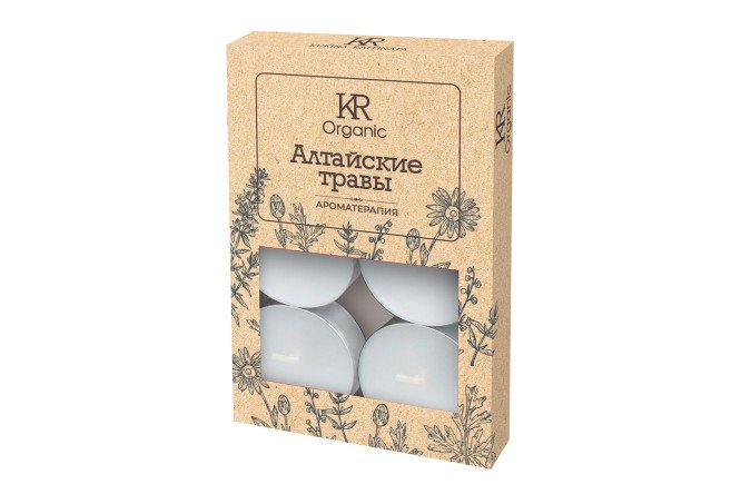 Изображение товара Чайные свечи Organic 6 шт. натуральные экологичные светильники для дома