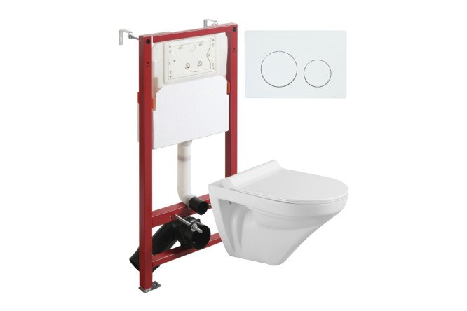 Изображение товара Унитаз подвесной AGGER ATI06100+APB188 с сиденьем из дюропласта