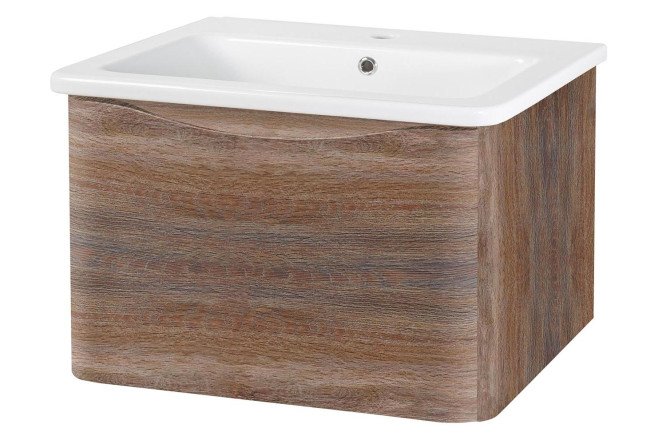 Изображение товара Тумба подвесная RUNO Тоскана 77.4 см тёмное дерево без раковины