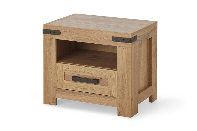 Изображение товара Тумба прикроватная Mortiz из ЛДСП и МДФ, цвет дуб Вотан 57,8х51х40,1 см
