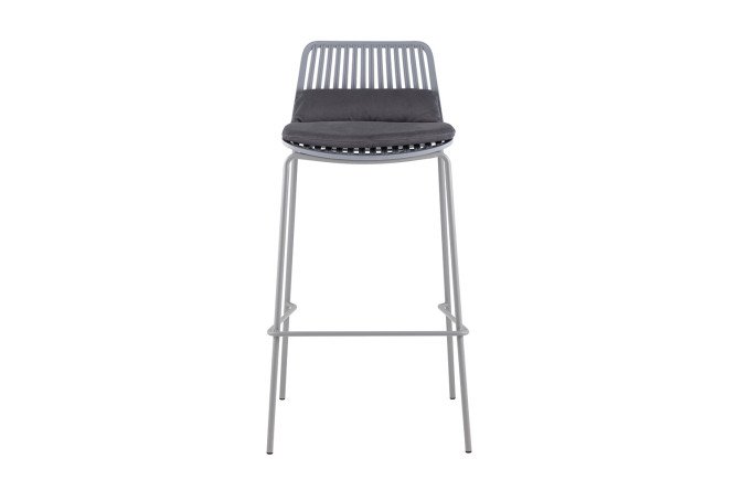 Стул барный с подушкой Stool Group Лоуран 49х100х49 см, цвет обивки серый, сидушки серый