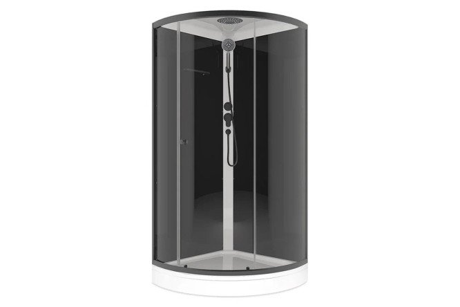 Изображение товара Душевая кабина MELODIA DELLA VITA Jive Black MB02008 90х218 см угол