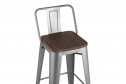 Барный стул Stool Group Tolix 50х76х55 см, цвет сидушки металл, ножек серебряный матовый