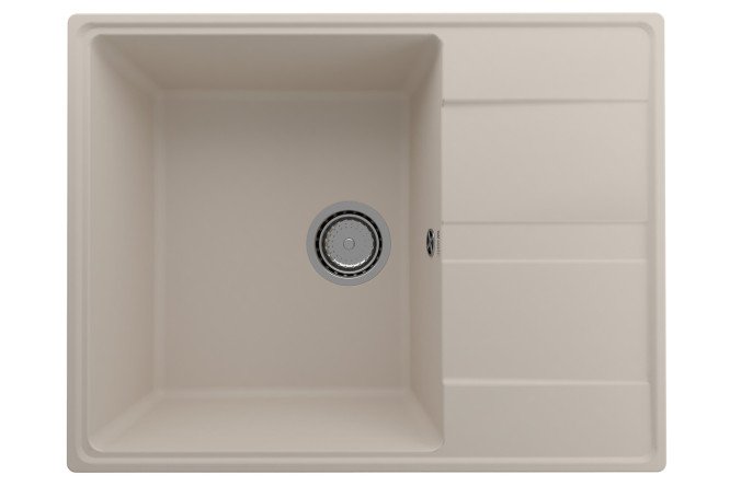 Изображение товара Мойка ULGRAN Quartz Prima 650-02 с крылом 50х65х20 см кварцевый композит