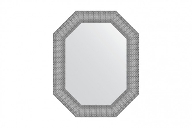 Изображение товара Настенное зеркало EVOFORM Polygon в серебряной багетной раме 61х76 см