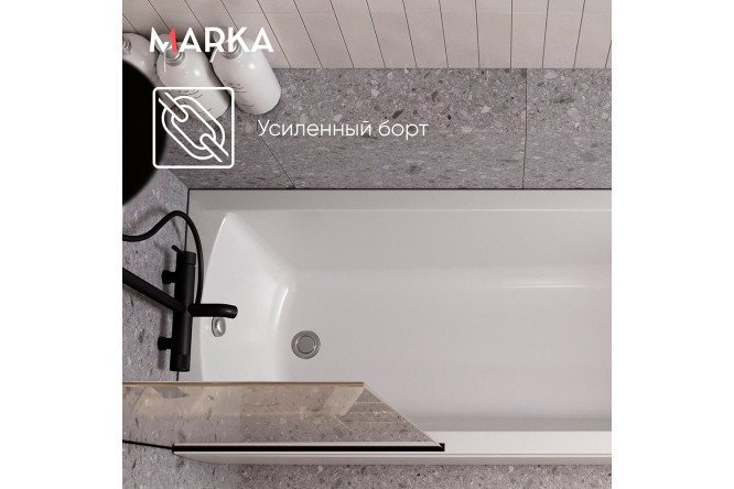 Ванна пристенная Marka One Модерн (Modern) универсальный, белый 170x75 см