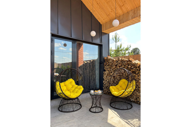 Изображение товара Набор садовой мебели Ореон коричневый и жёлтый без сборки