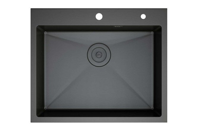 Изображение товара Мойка кухонная врезная DKS604506 60х45х21.5 см, цвет графит Изображение товара Мойка кухонная врезная DKS604506 60х45х21.5 см, цвет графит