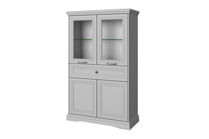 Изображение товара Шкаф с витриной Valencia из ЛДСП МДФ стекло матовый стильный