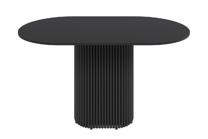 Стол GENGLASS Trubis oval с трубчатым подстольем 140х75х80 см