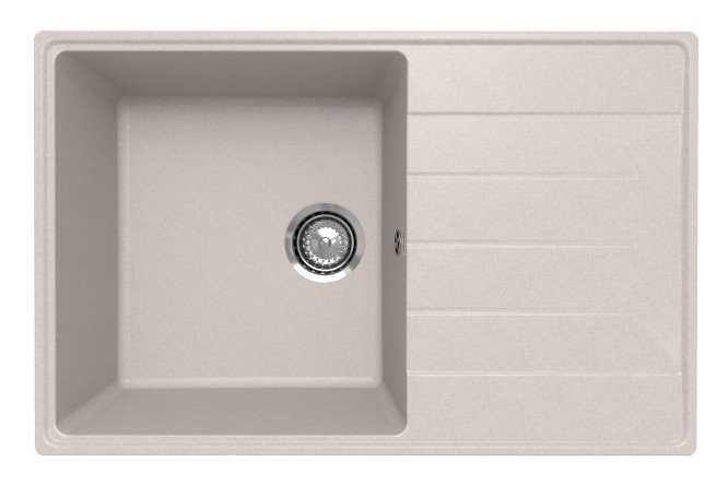 Изображение товара Врезная мойка Prima с крылом 78x50x20 см кварцевый композит