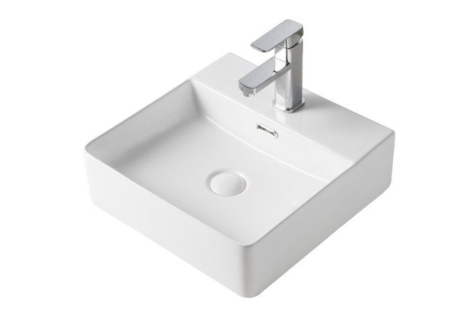 Изображение товара Накладная раковина ORANGE B04-405w 41х12,5х42 см белый глянец санфарфор
