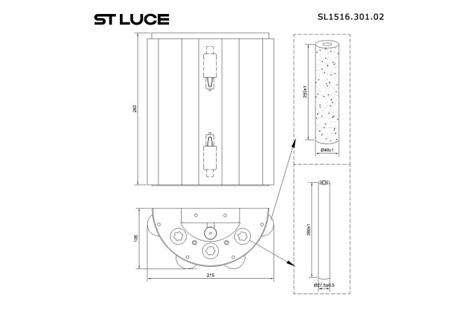Светильник настенный ST LUCE Delight 4 кв.м, E14