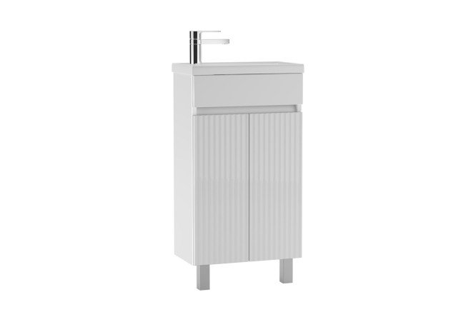 Изображение товара Тумба напольная Айсберг Бриз 45 DB3010T 45 см, цвет каркаса белый, фасада белый