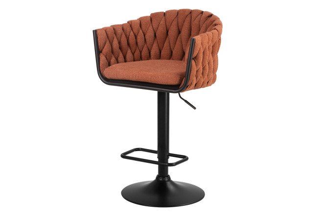 Изображение товара Стул полубарный DOBRIN Leon оранжевый с черными ножками