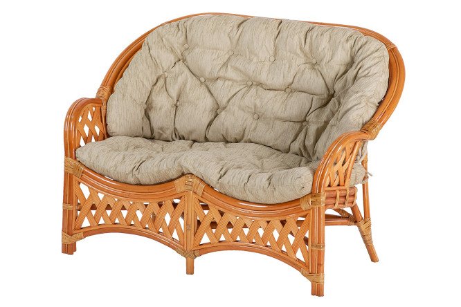 Изображение товара Диван 2-местный Cobana цвет каркаса коньячный, мягких элементов бежевый