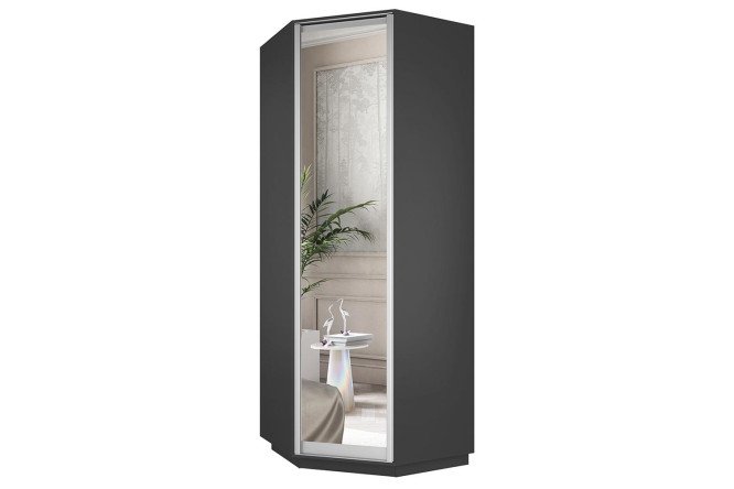 Изображение товара Угловой шкаф Slide 90х220х90 см с зеркалом для спальни и прихожей