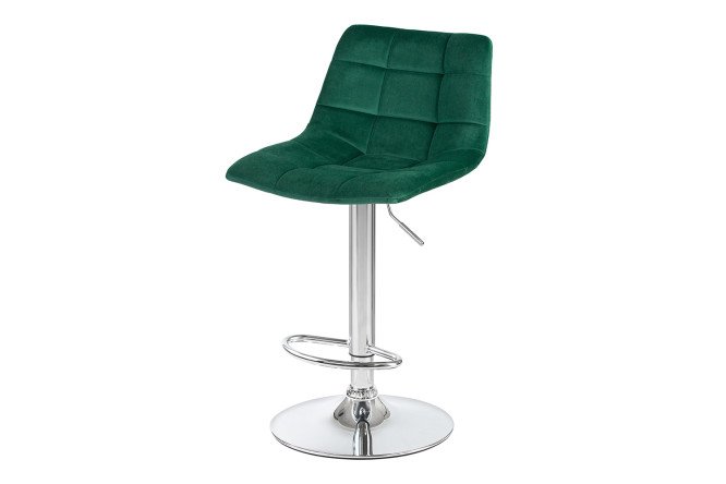 Изображение товара Барный стул DOBRIN Tailor 47х92х49 см зеленый хромированные ножки