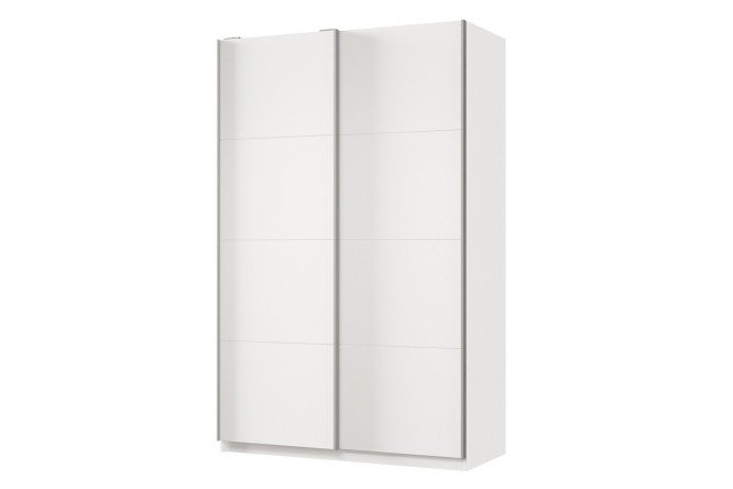 Изображение товара Шкаф-купе 2-дверный Практик 140x220x60 см, белый, профиль серебро