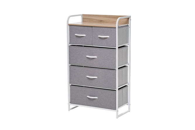 Изображение товара Комод Ноа - стильный комод из искусственного льна на металлическом каркасе