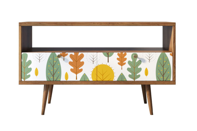 Изображение товара Консоль с 2 ящиками Berber 100х60х40 см коричневая дизайн Print_30