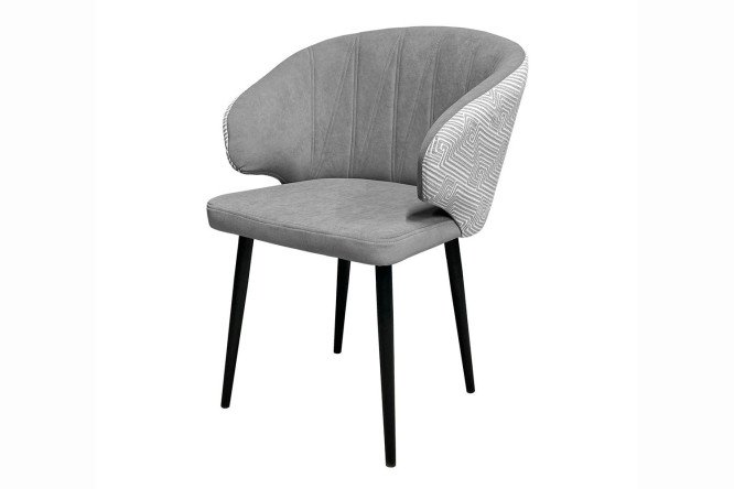 Изображение товара Стул Лион с подлокотниками из велюра и металлических ножек 58,5х83х56 см