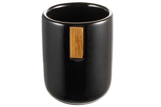 Изображение товара Стакан для зубных щёток Eclipse из керамики и бамбука 7,5х10х7,5 см