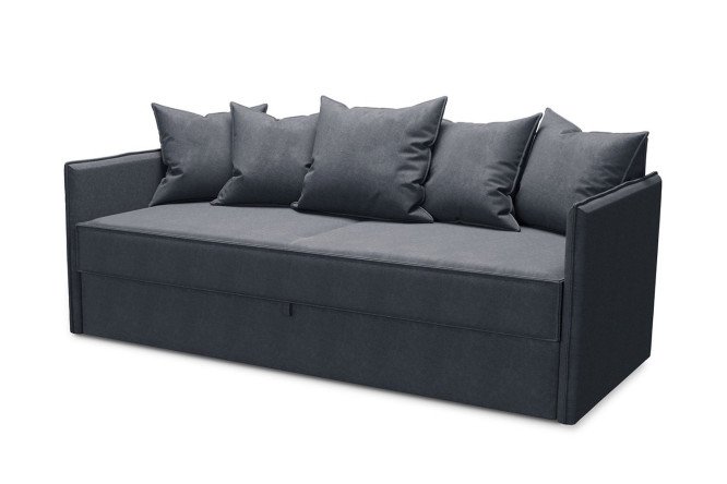 Изображение товара Диван-кровать Ника 3 графитовый размеры комфортное спальное место