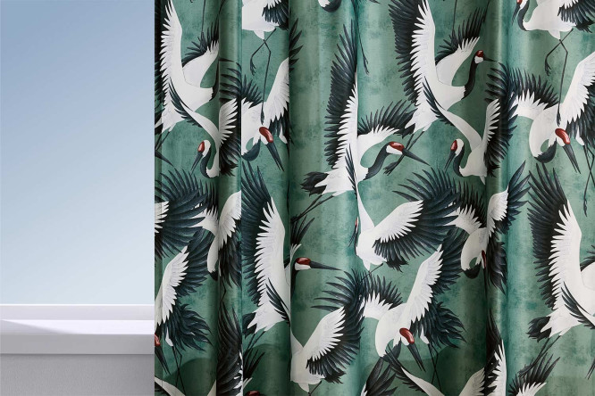 Изображение товара Штора HOFF Элеганс 180х300 см, 1 шт., цвет зелёный