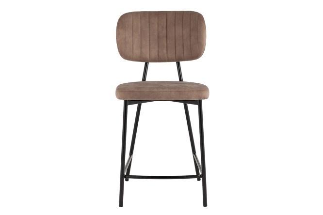 Стул полубарный Stool Group Ханна 47х94х55 см, цвет обивки коричневый, ножек чёрный