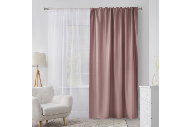 Изображение товара Штора ESTUDI BLANCO Malfa 180x280 см блэкаут сатин пудровая