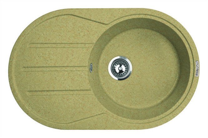 Изображение товара Врезная мойка с крылом LAVA E.2 SAHARA 77х49.5х19 см из инженерного гранита