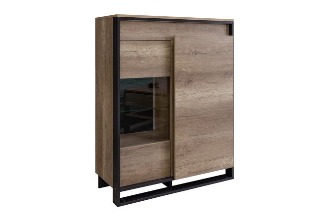 Изображение товара Тумба Каньон с фасадом дуба каньон и черным каркасом