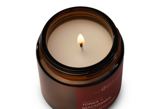 Свеча в банке Tonka macadamia 6 см