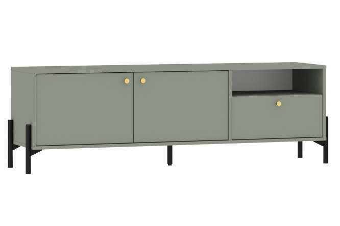 Изображение товара Тумба под ТВ Нуар 160x50x40 см хаки современная мебель