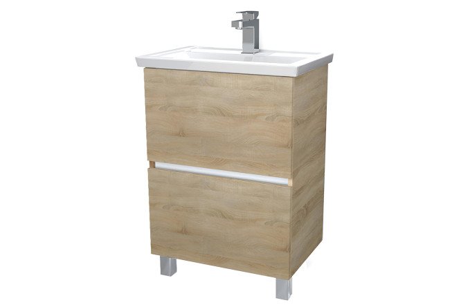 Изображение товара Тумба 1Marka Aris 71 см дуб сонома без раковины для ванной комнаты